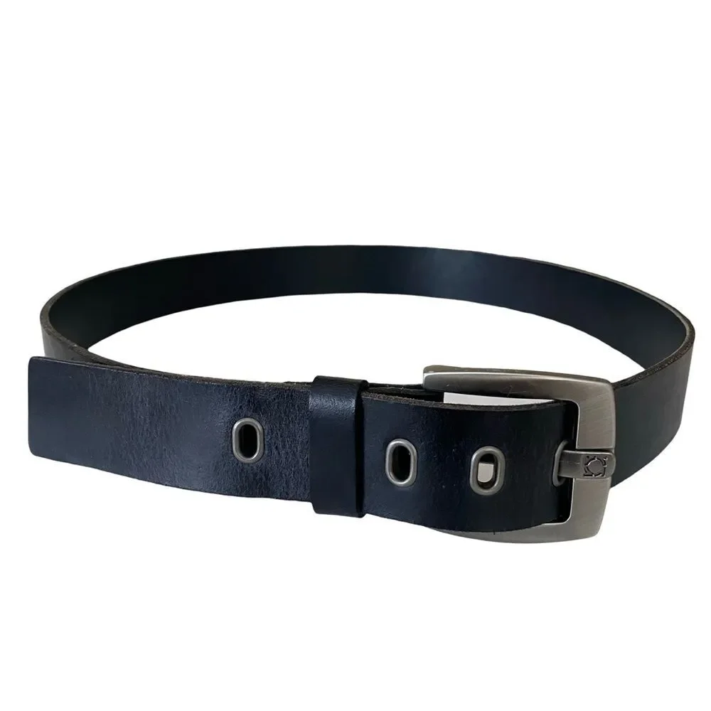 Vintage 90s Kenneth Cole Genuine Leather Belt Black Size 40